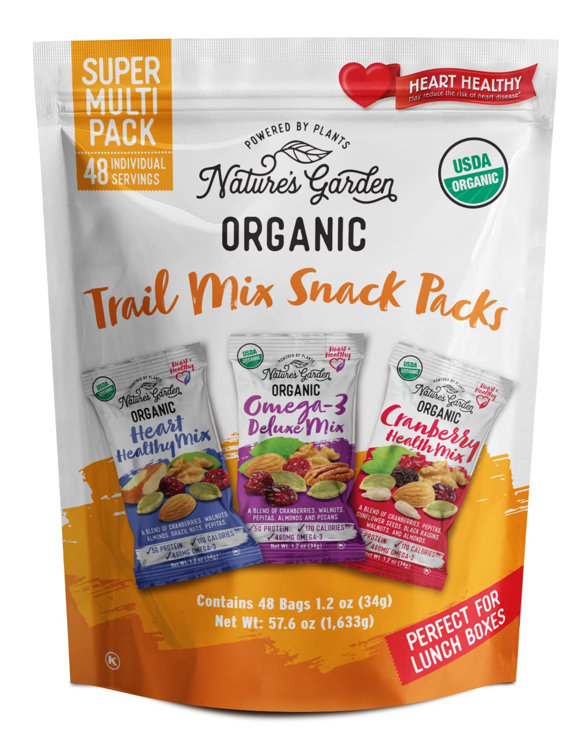Nature's Garden front packaging showing bulk 48-count for convenience