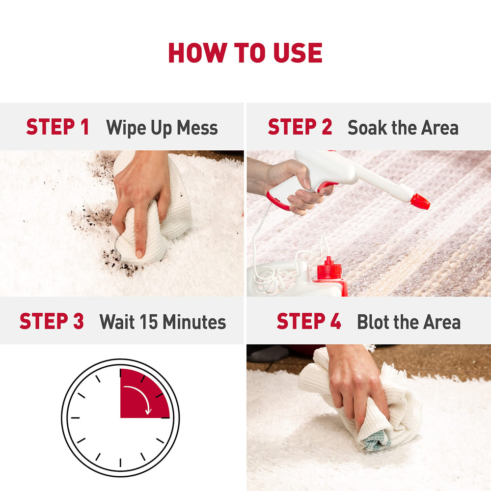 Nature's Miracle treated carpet area dried and fresh with visible stain removed benefit