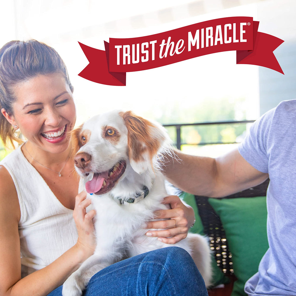 Nature's Miracle liquid texture closeup emphasizing enzymatic action and cleaning power