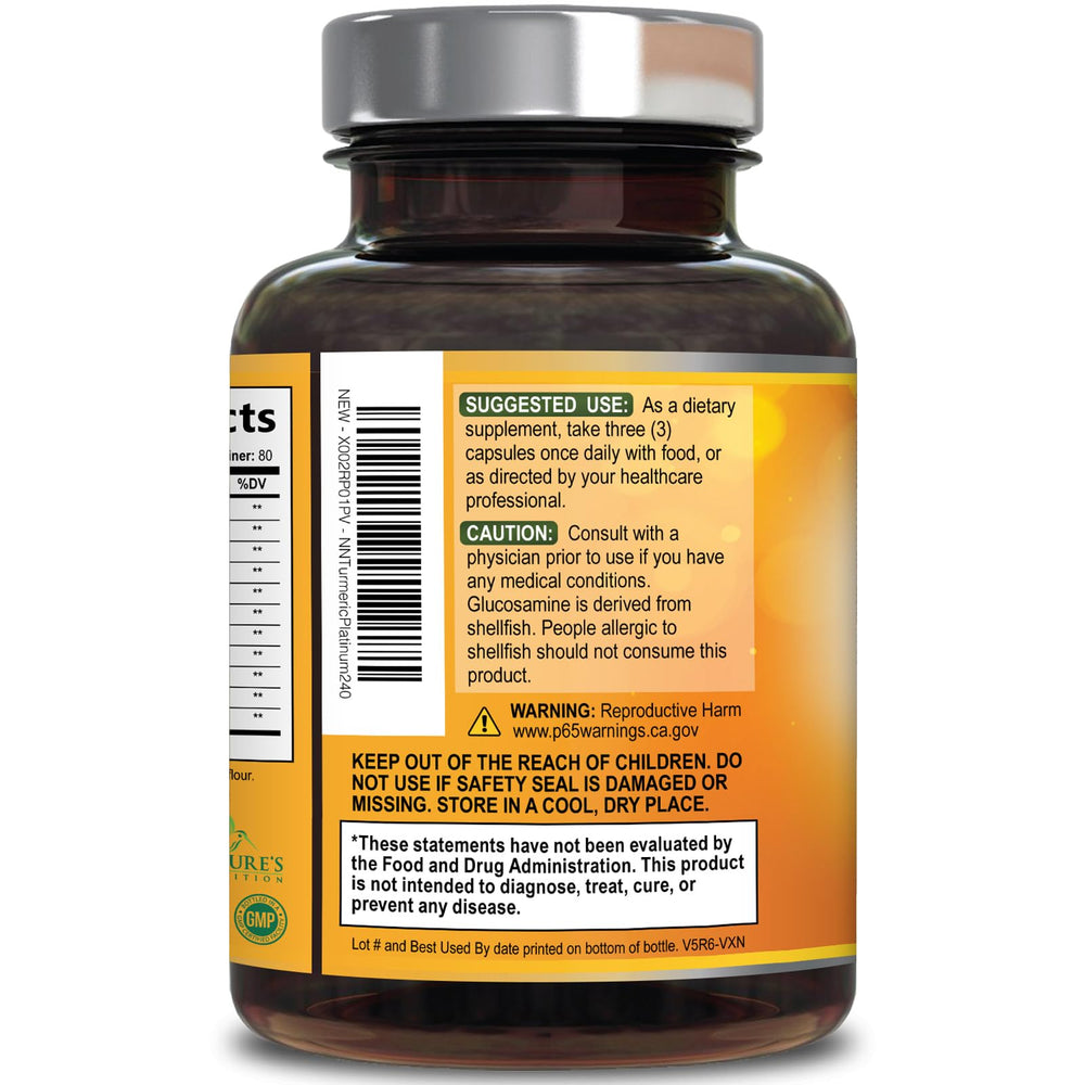 Nature's Nutrition frasco en cocina sugiriendo uso diario cómodo