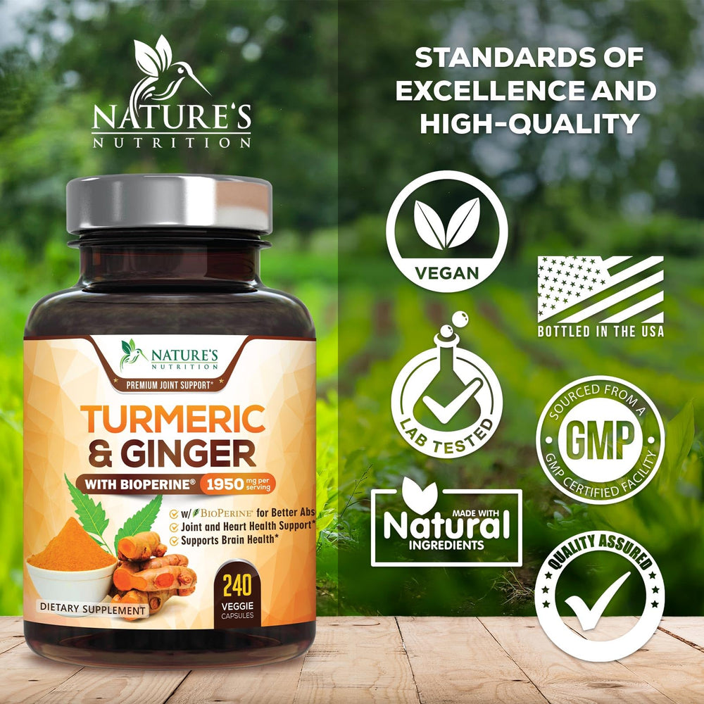 Nature's Nutrition cápsula en mano ilustra tamaño y dosificación