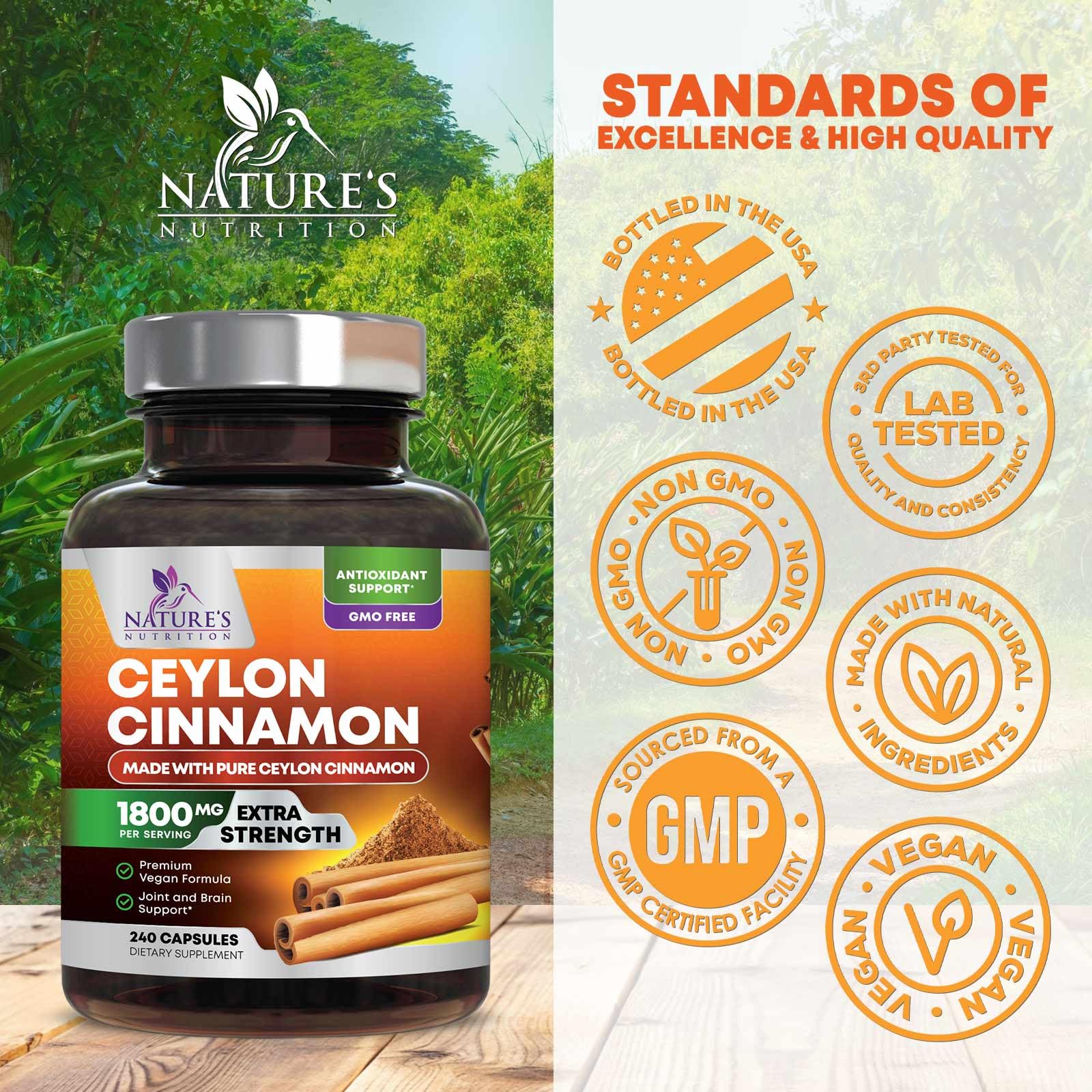 Nature's Nutrition etiqueta con certificación orgánica y control de calidad