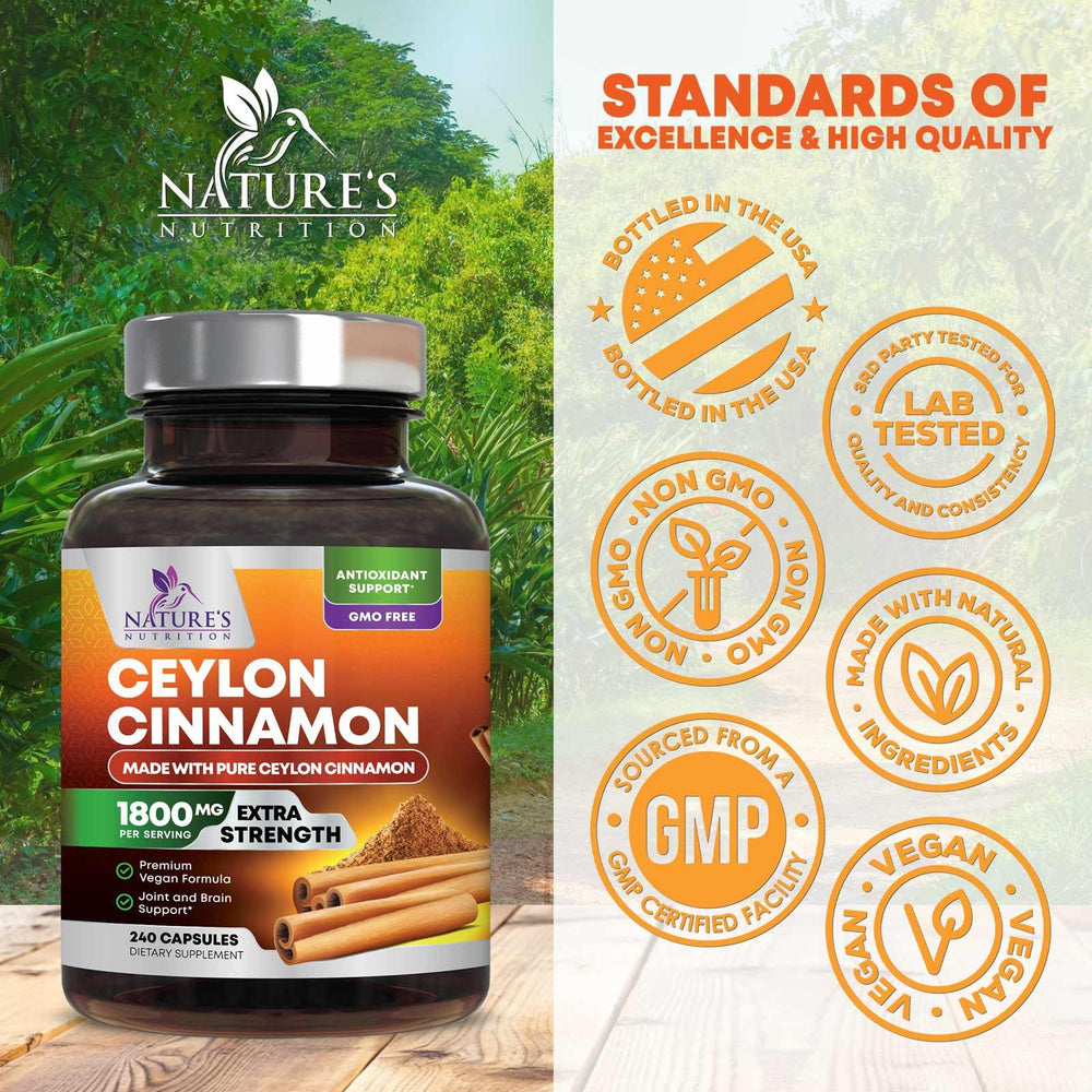 Nature's Nutrition etiqueta con certificación orgánica y control de calidad
