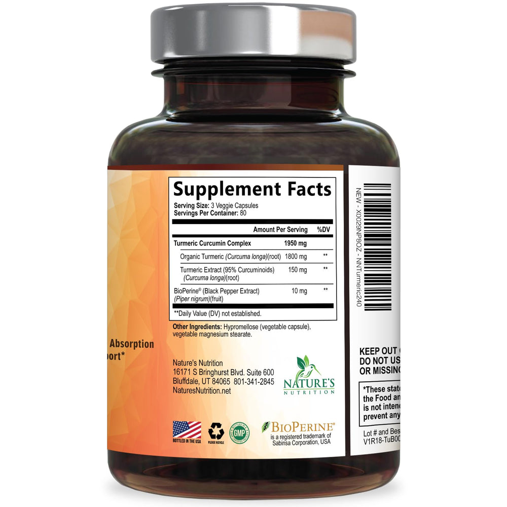Nature's Nutrition BioPerine en cápsula mostrando mejora de absorción