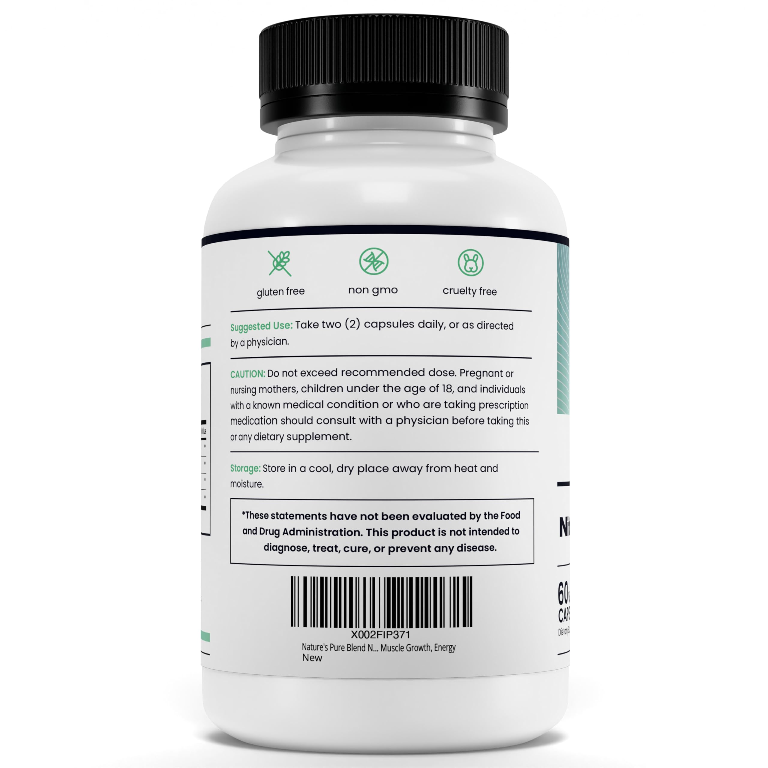 Nature's Pure Blend presentación 1500mg enfatizando potencia por dosis