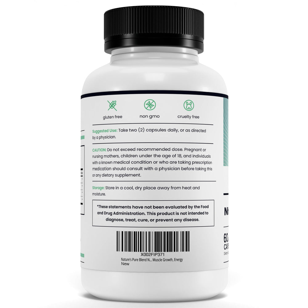 Nature's Pure Blend presentación 1500mg enfatizando potencia por dosis