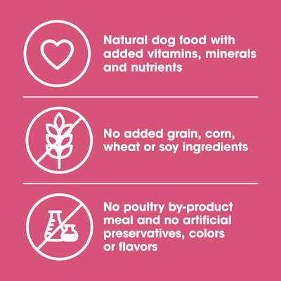 Nature's Recipe bag nutrition label detail for ingredient transparency