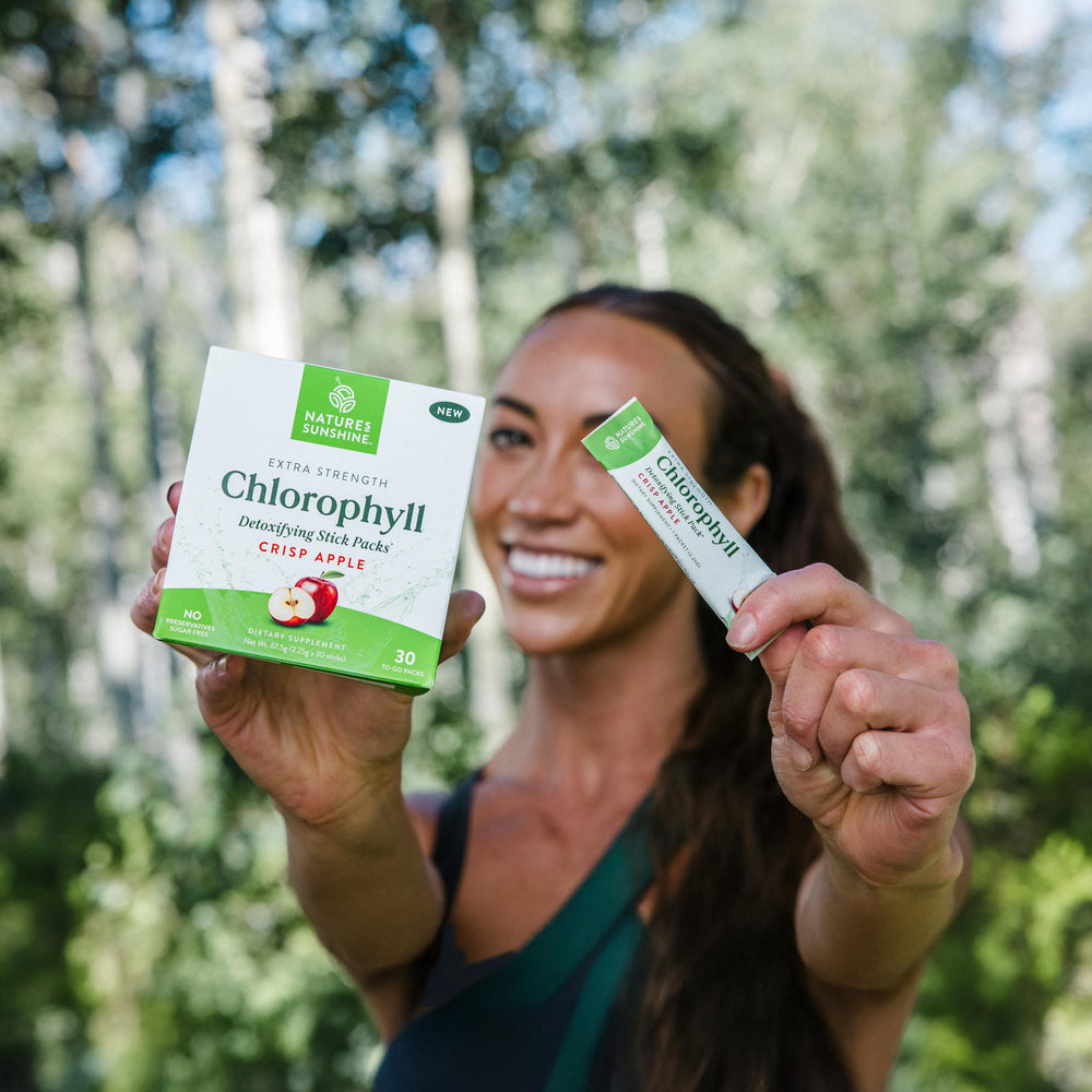 Nature's Sunshine label and ingredient panel showing prebiotic and antioxidant details