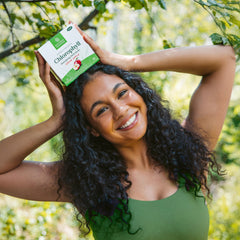 Nature's Sunshine close-up of stick powder texture highlighting high-potency chlorophyll