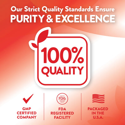 Nature's Truth etiqueta con ingredientes y certificados para confianza de calidad