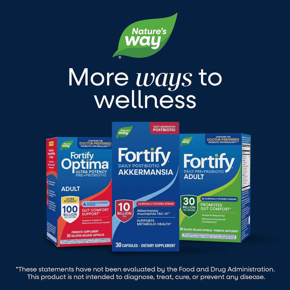 Nature's Way Fortify etiqueta legible con certificaciones Non-GMO y sin gluten