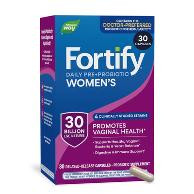 Nature's Way empaque frontal mostrando beneficios para mujeres