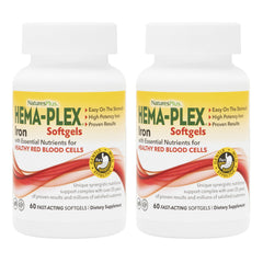 NaturesPlus Hema-Plex frente del empaque mostrando la marca y beneficios