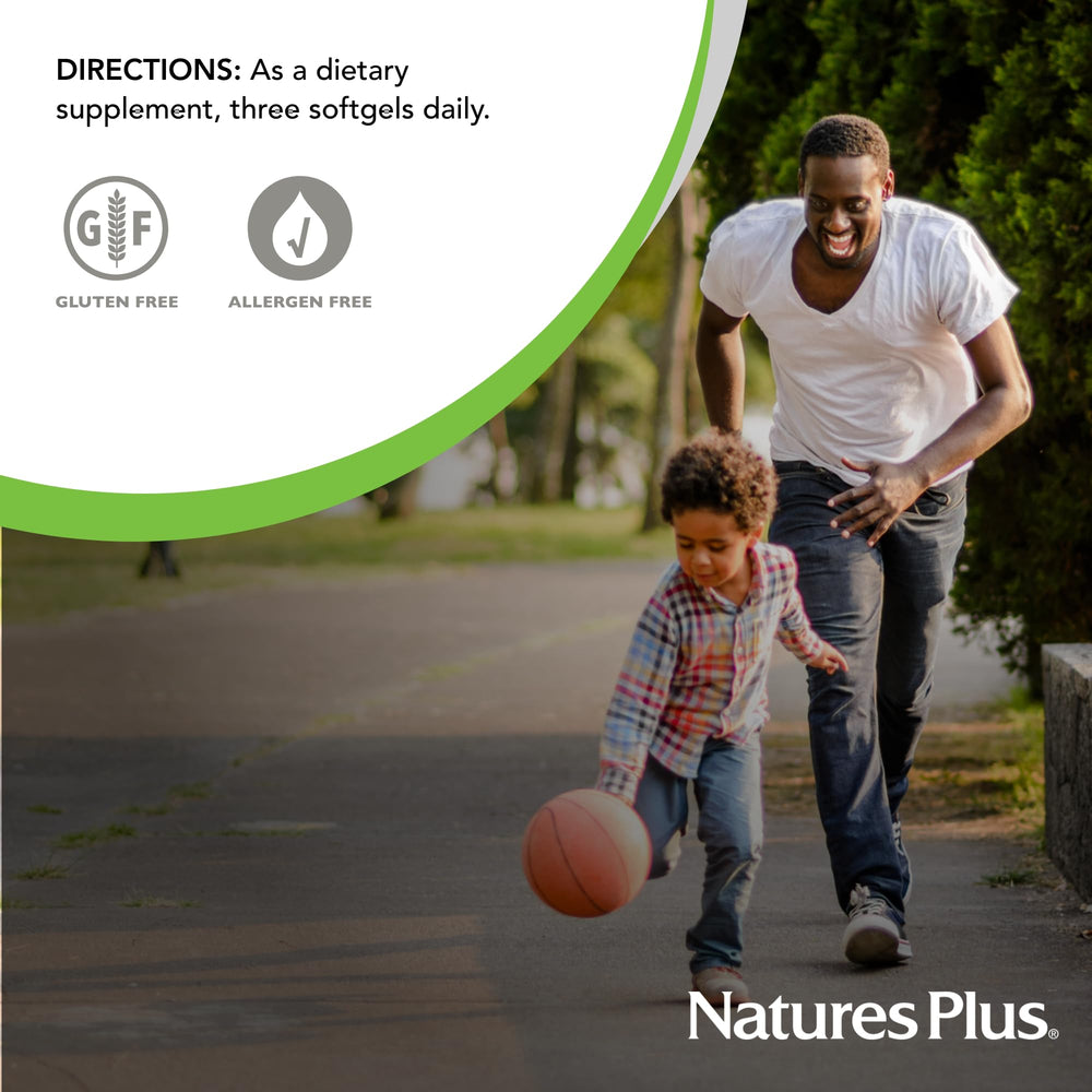 NaturesPlus etiqueta de ingredientes con información de vitaminas y hierro