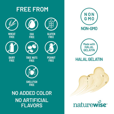 NatureWise detalle de ingredientes con EPA y DHA visibles en etiqueta