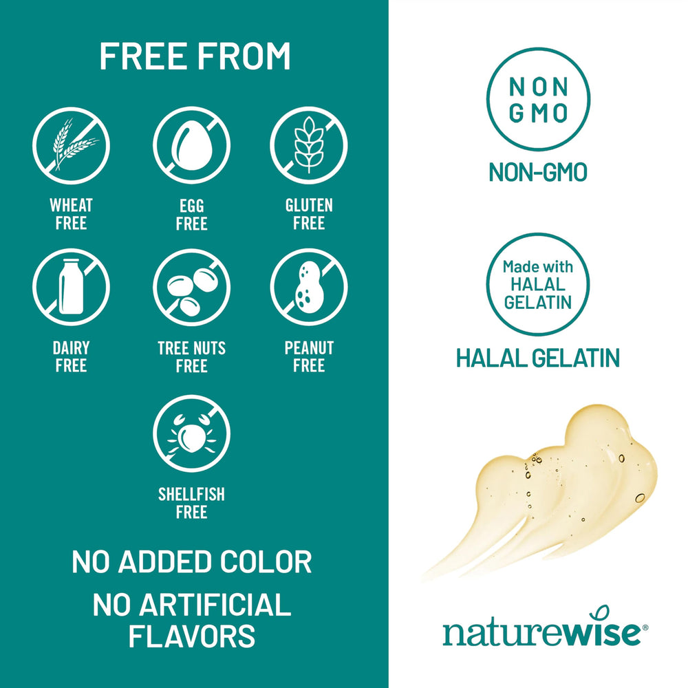 NatureWise etiqueta con EPA y DHA bien visibles y transparencia