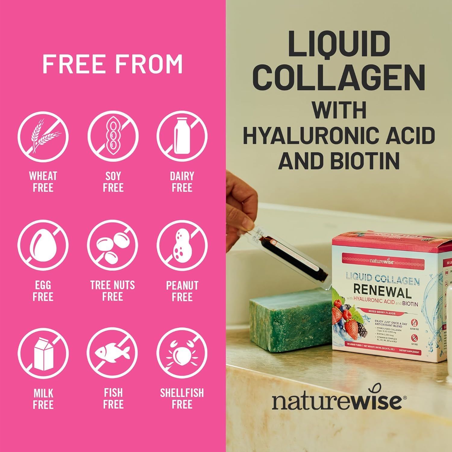 NatureWise etiqueta de ingredientes clara para seguridad y trazabilidad