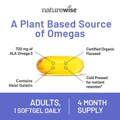 NatureWise semillas de lino crudas que muestran origen orgánico y naturalidad