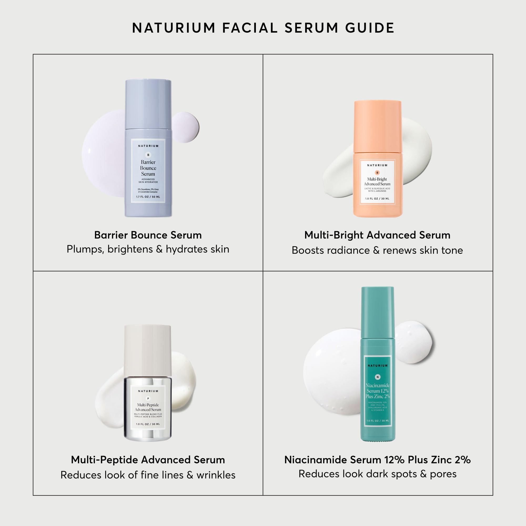 Naturium tamaño de 1.7 fl oz comparado con mano para escala