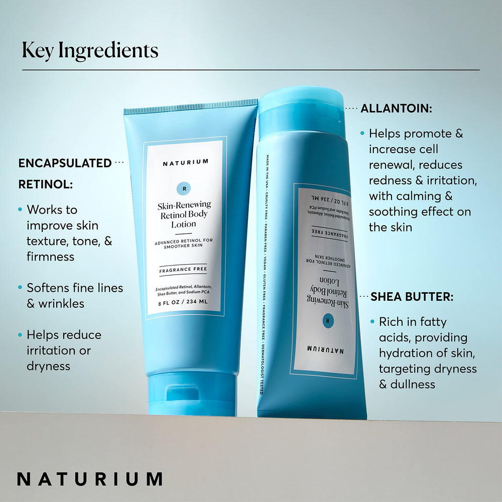 Naturium botella junto a una mano para comparar tamaño de 8 fl oz y portabilidad