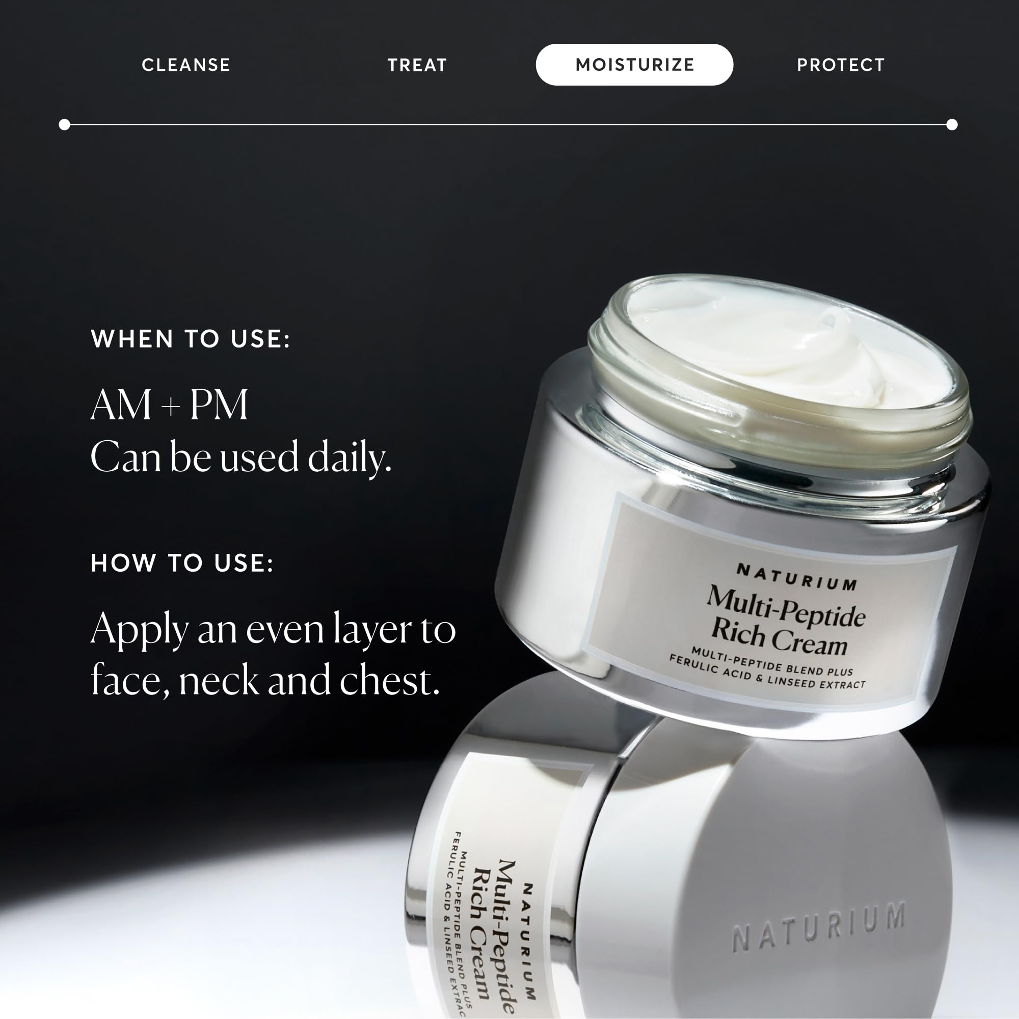 Naturium cream on palm being absorbed to illustrate fast hydration benefit