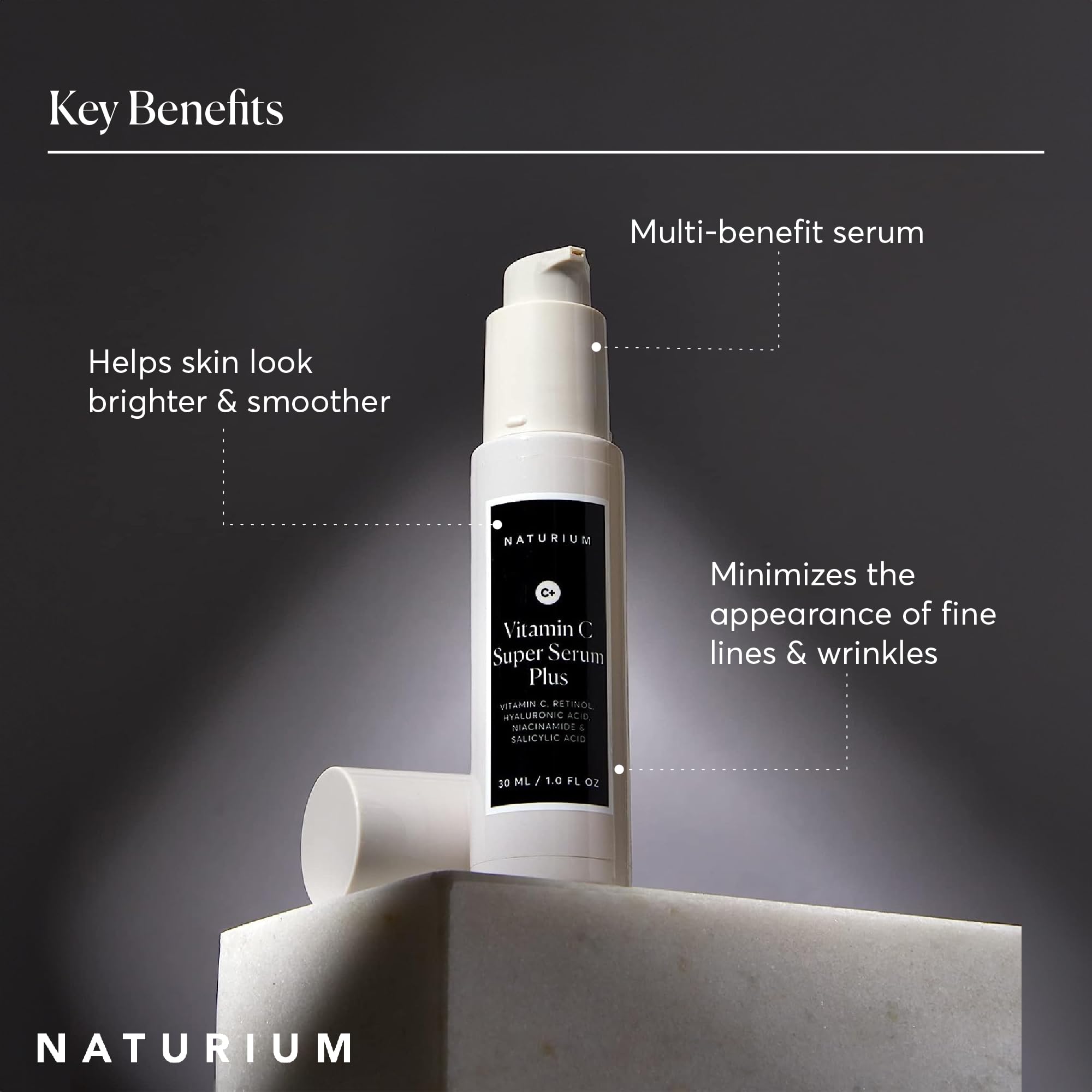 Naturium producto integrado en rutina diaria junto a crema y SPF