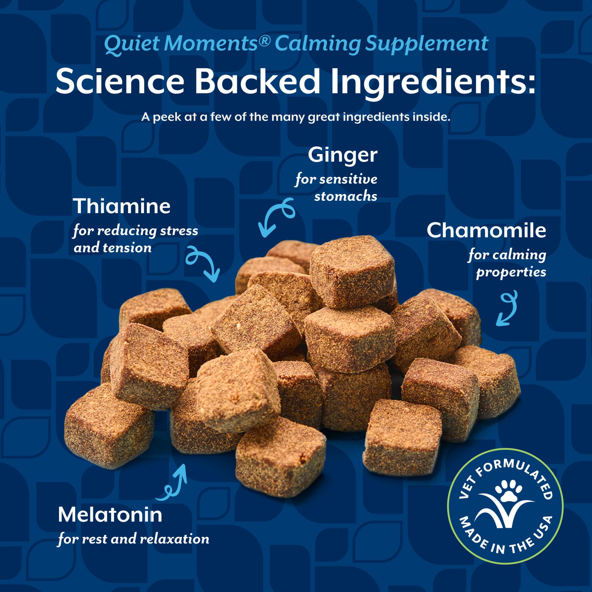 NaturVet ingredient label detail showing melatonin and botanicals