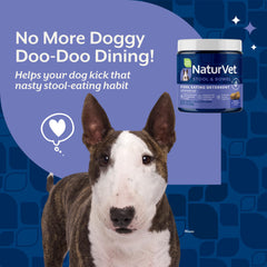 NaturVet perro recibiendo masticable en mano, comprobación de uso