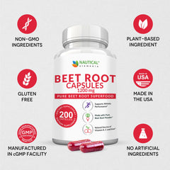 Nautical Elements single beet root capsule close-up highlighting smooth vegan capsule texture