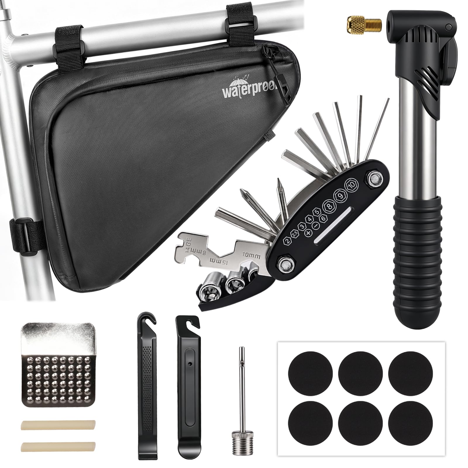 NDakter bolsa triangular frontal mostrando almacenamiento seguro
