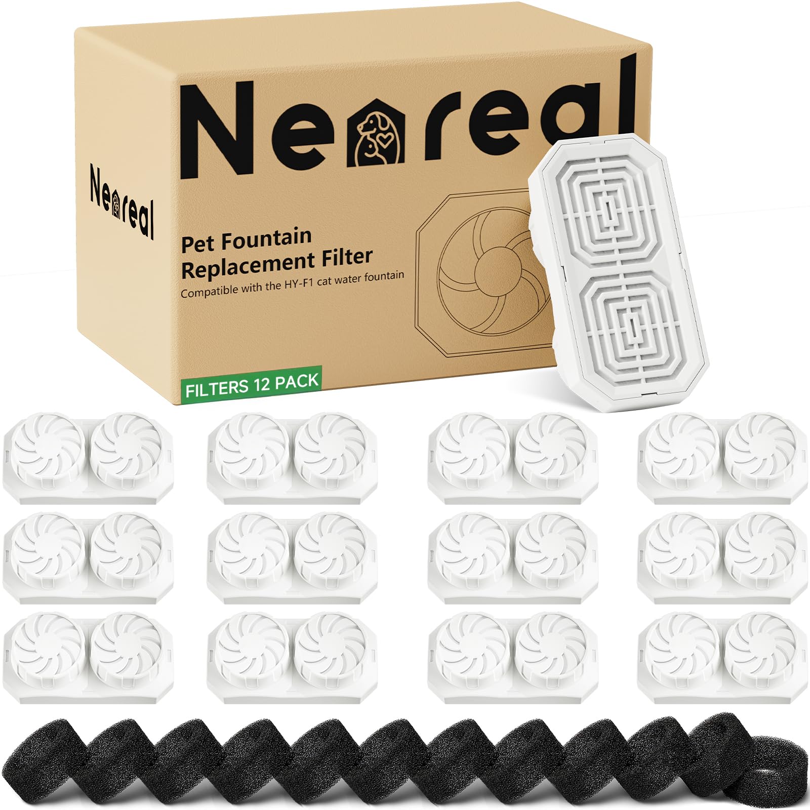Neareal paquete frontal de 12 filtros, repuestos económicos y listos