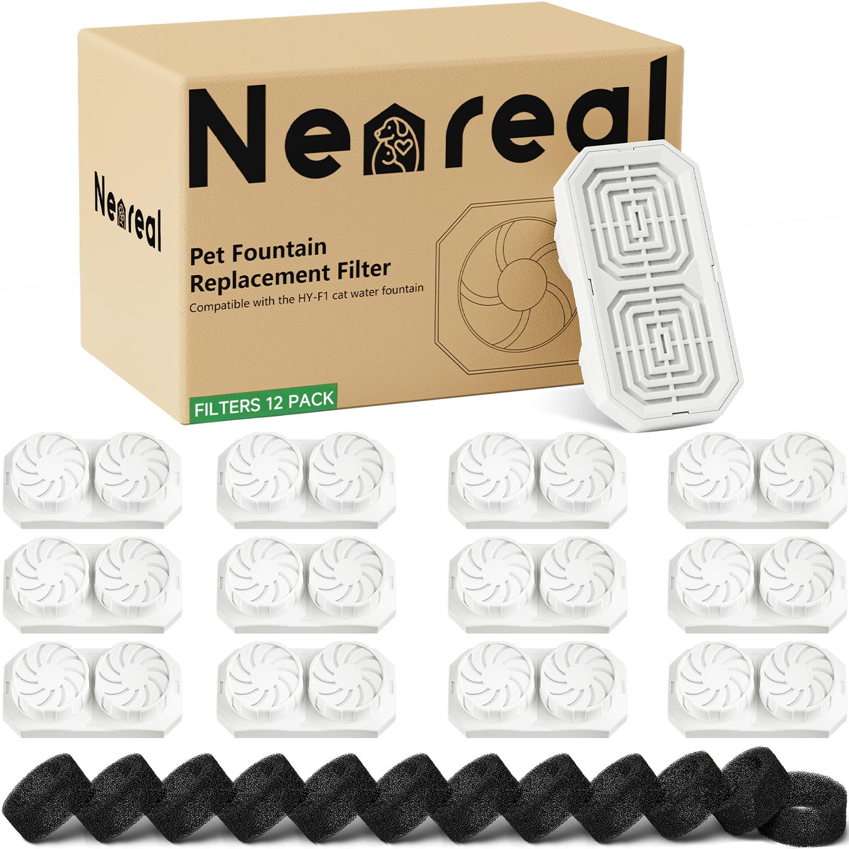 Neareal paquete frontal de 12 filtros, repuestos económicos y listos
