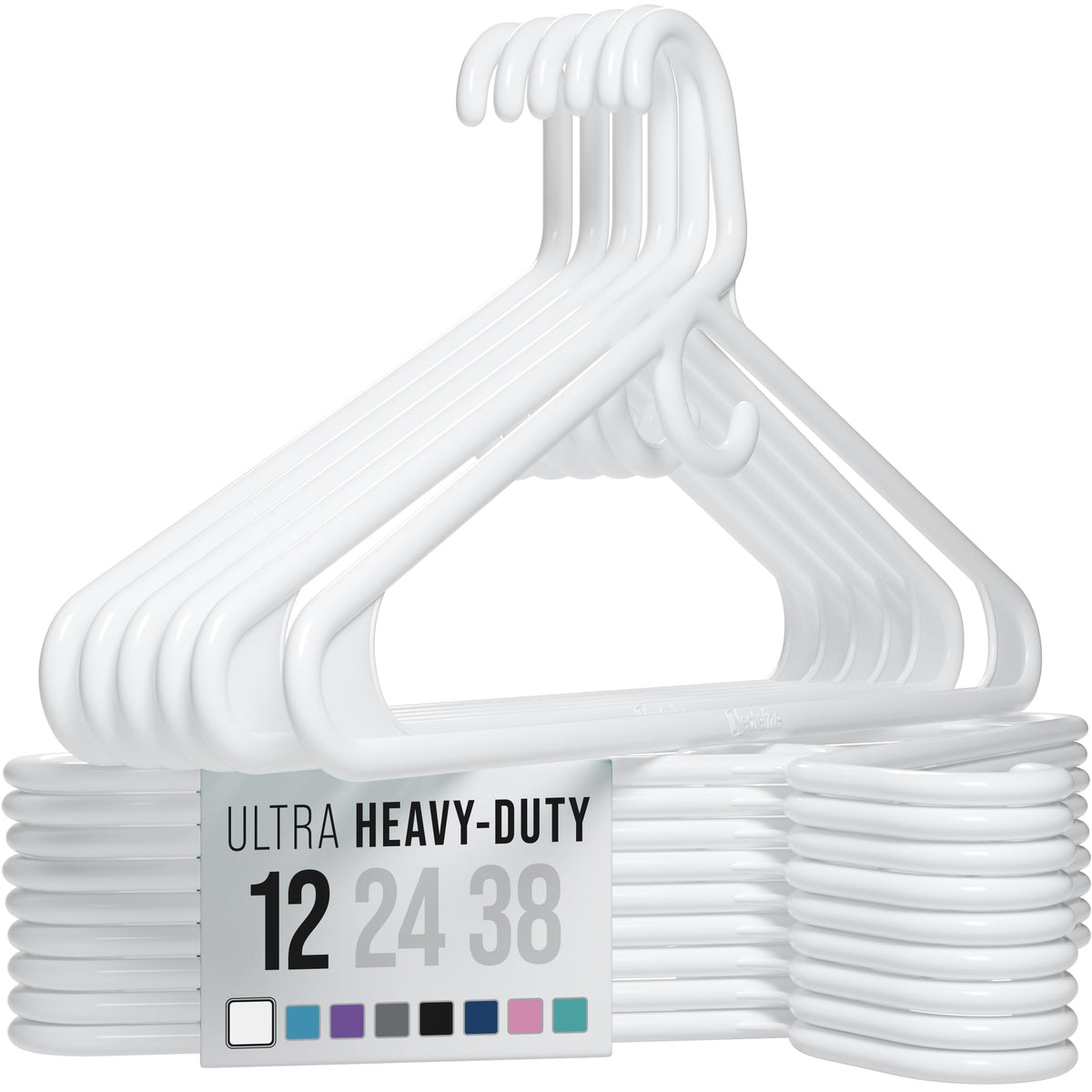 NEATERIZE percha frontal paquete 12 mostrando diseño robusto y orden