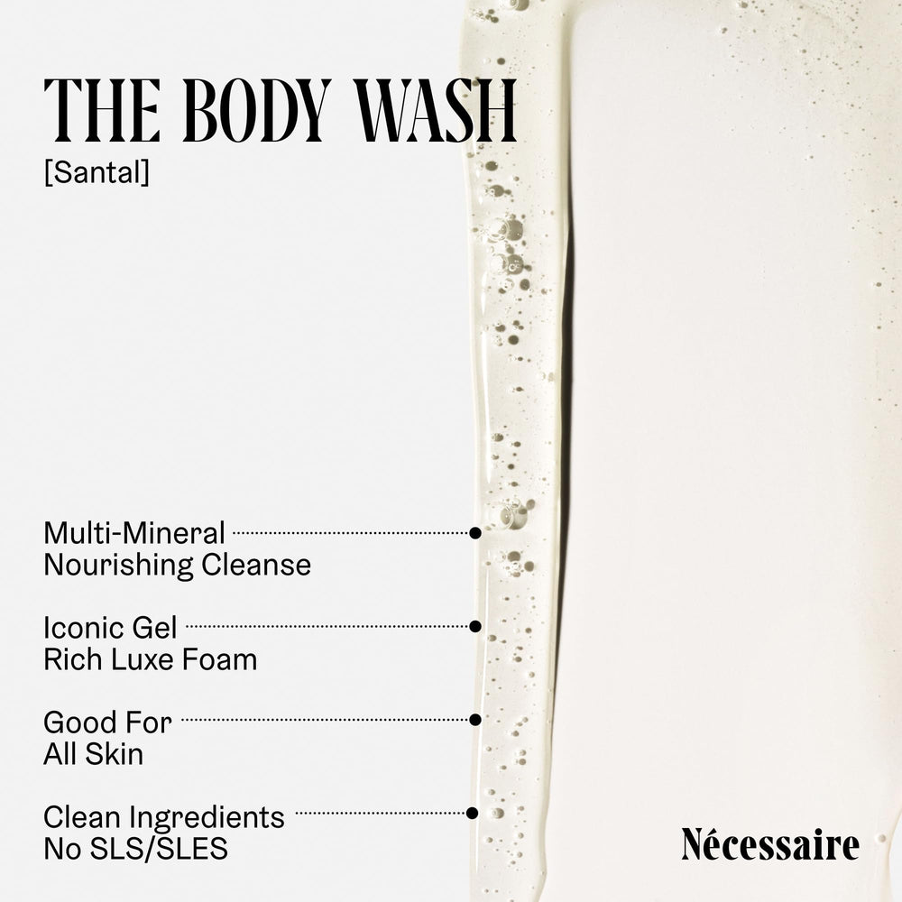 Nécessaire textura de espuma cremosa del gel Santal que indica hidratación