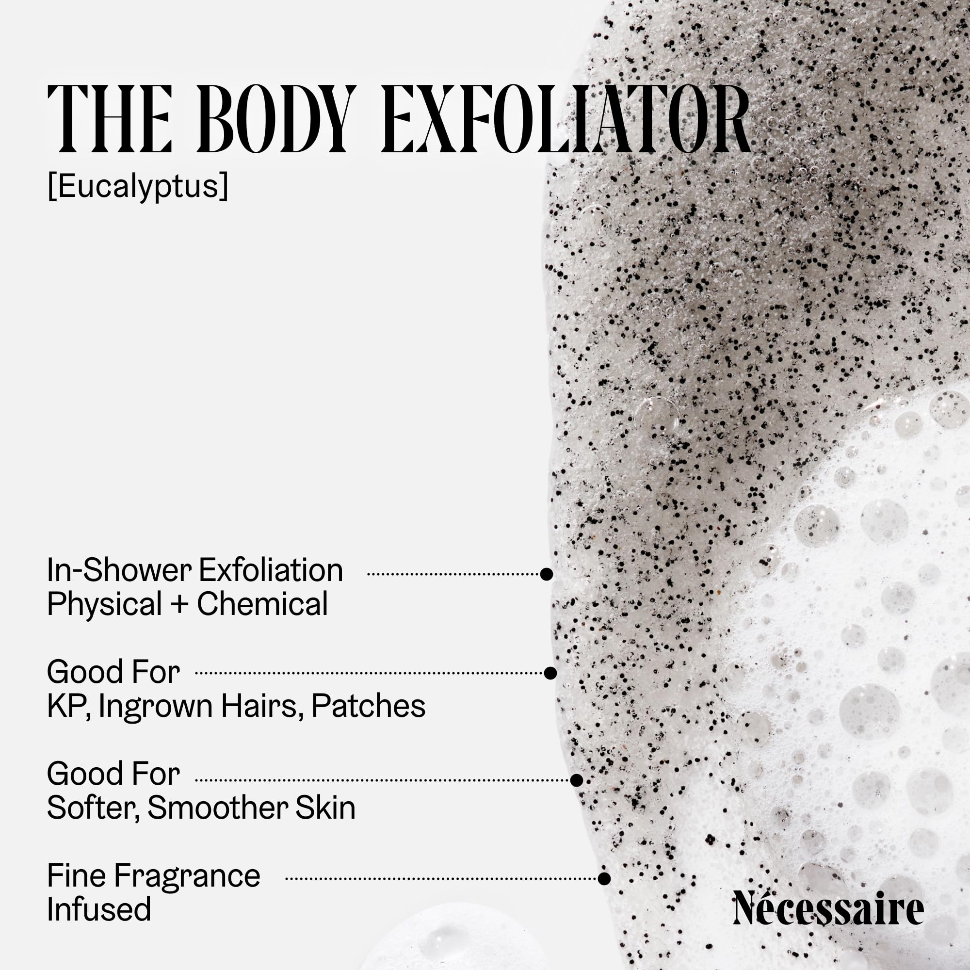 Nécessaire textura granular en palma para exfoliación eficaz