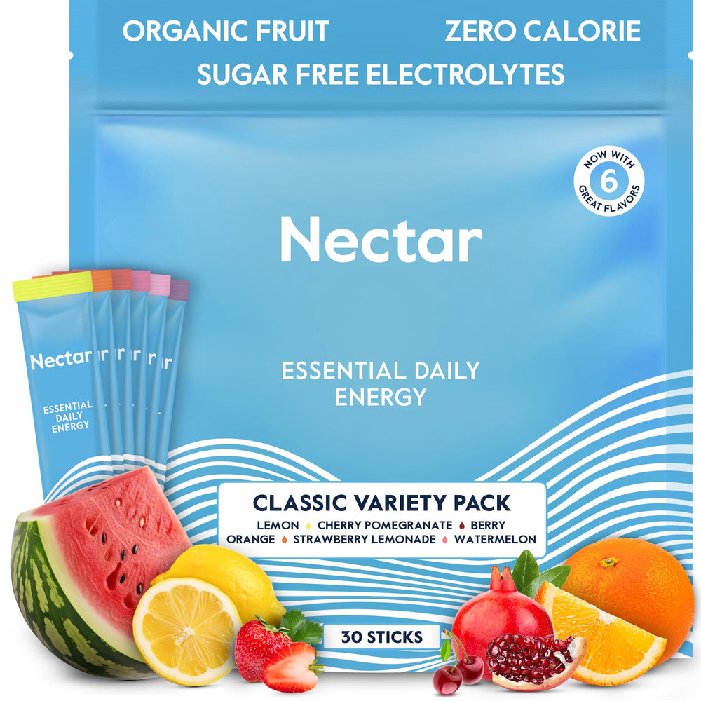 Nectar front packaging showing 30 packets and key benefits
