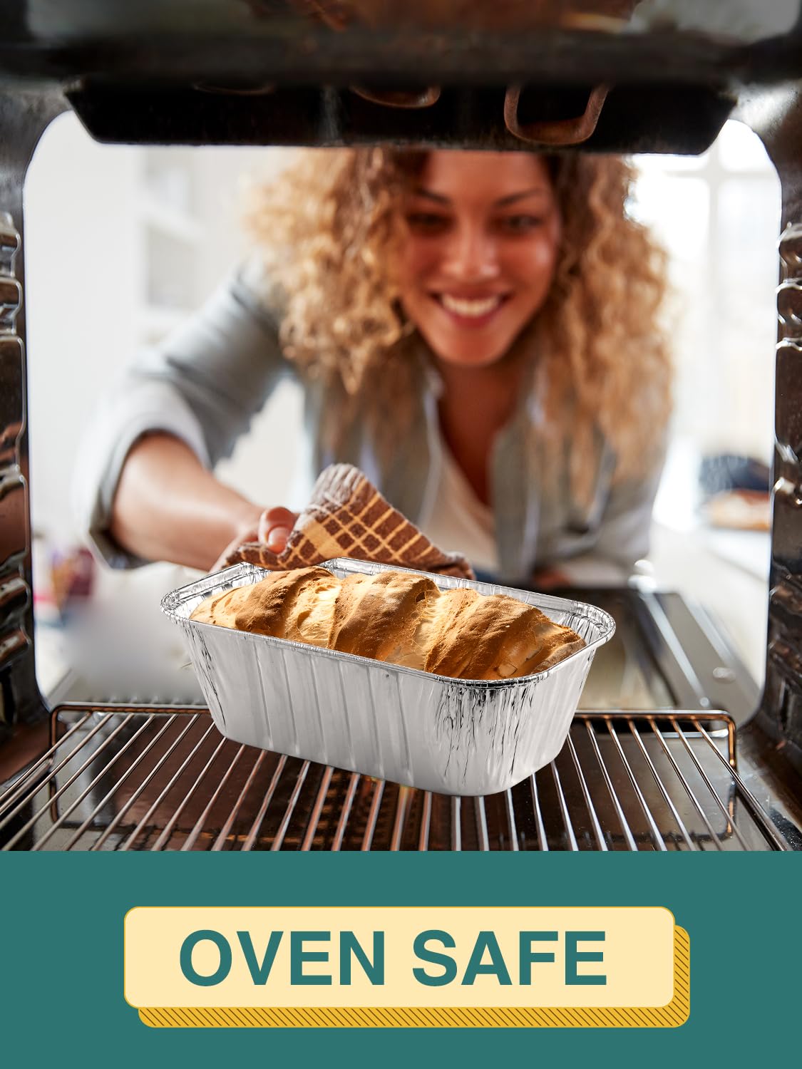 NEEBAKE tapas ajustadas en primer plano para transporte seguro de alimentos