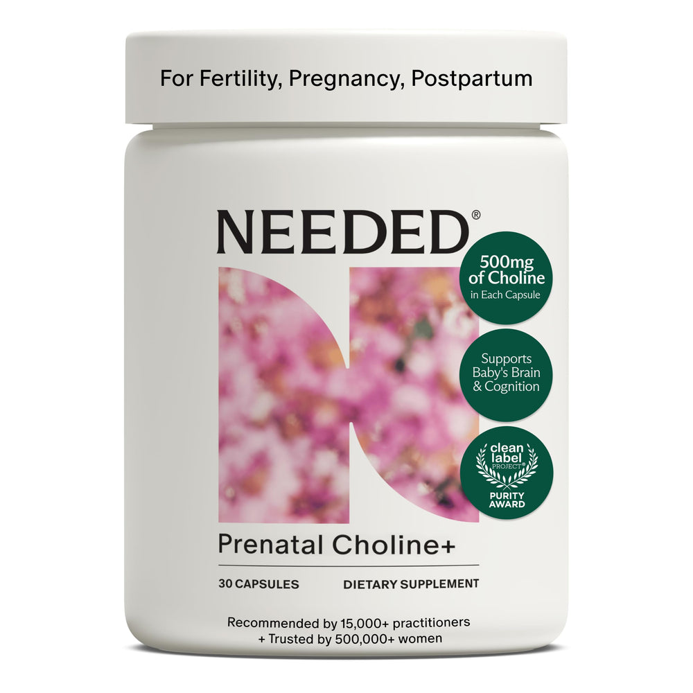 Needed frontal del envase mostrando el nombre y beneficio prenatal