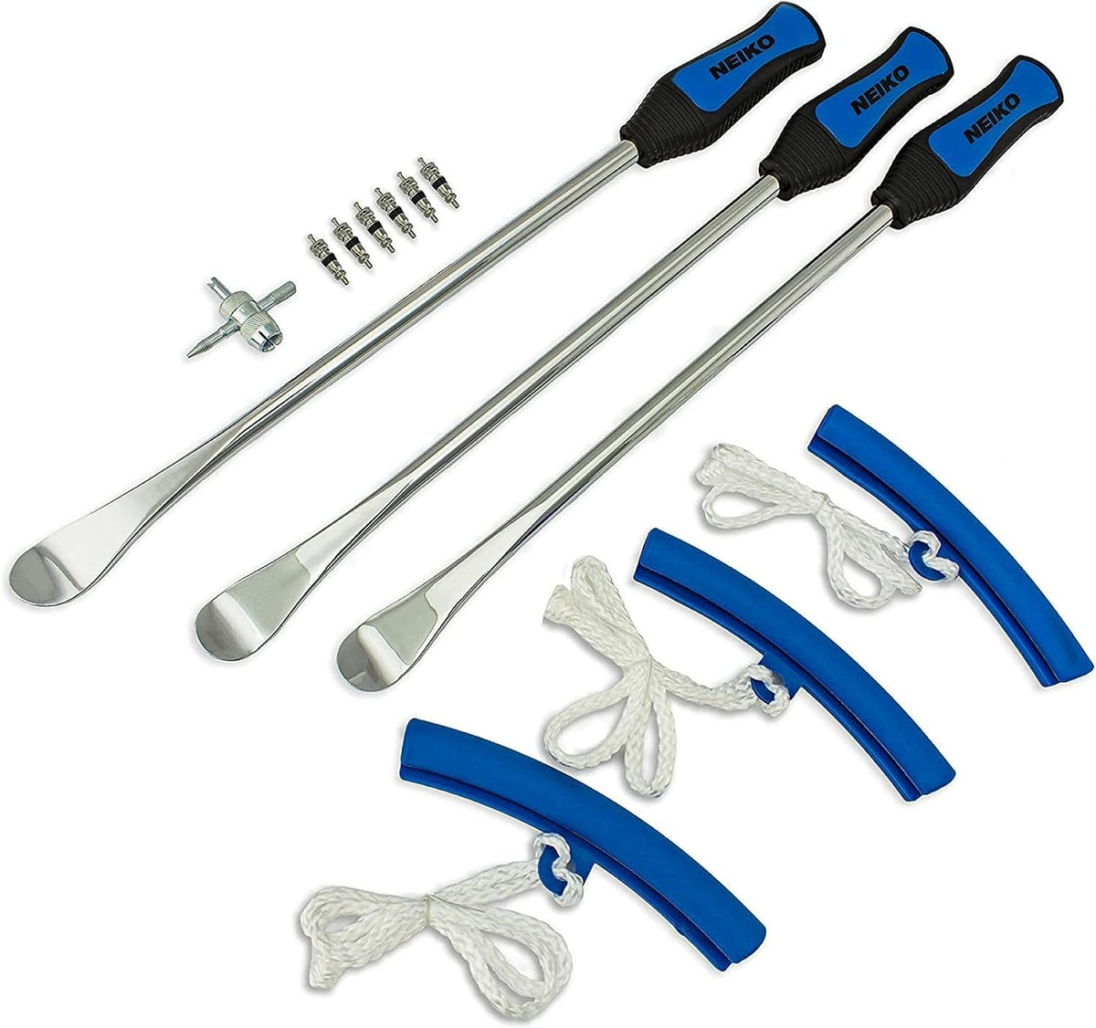NEIKO front packaging showing full tire spoon and accessory kit, professional readiness