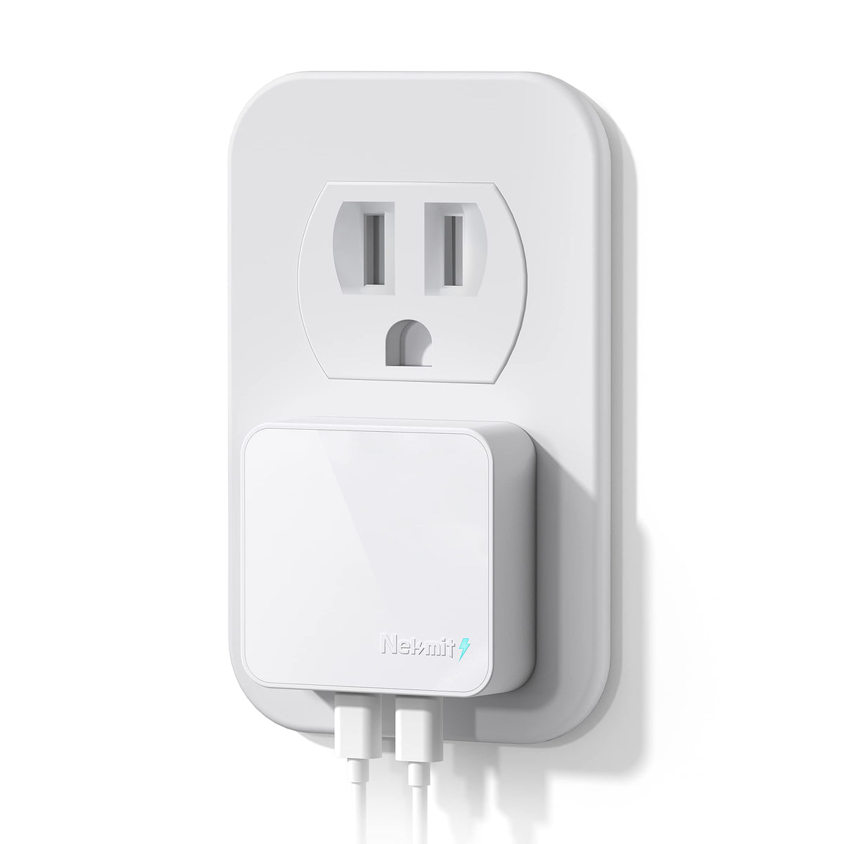 Nekmit adaptador frontal 40W mostrando diseño compacto y carga rápida