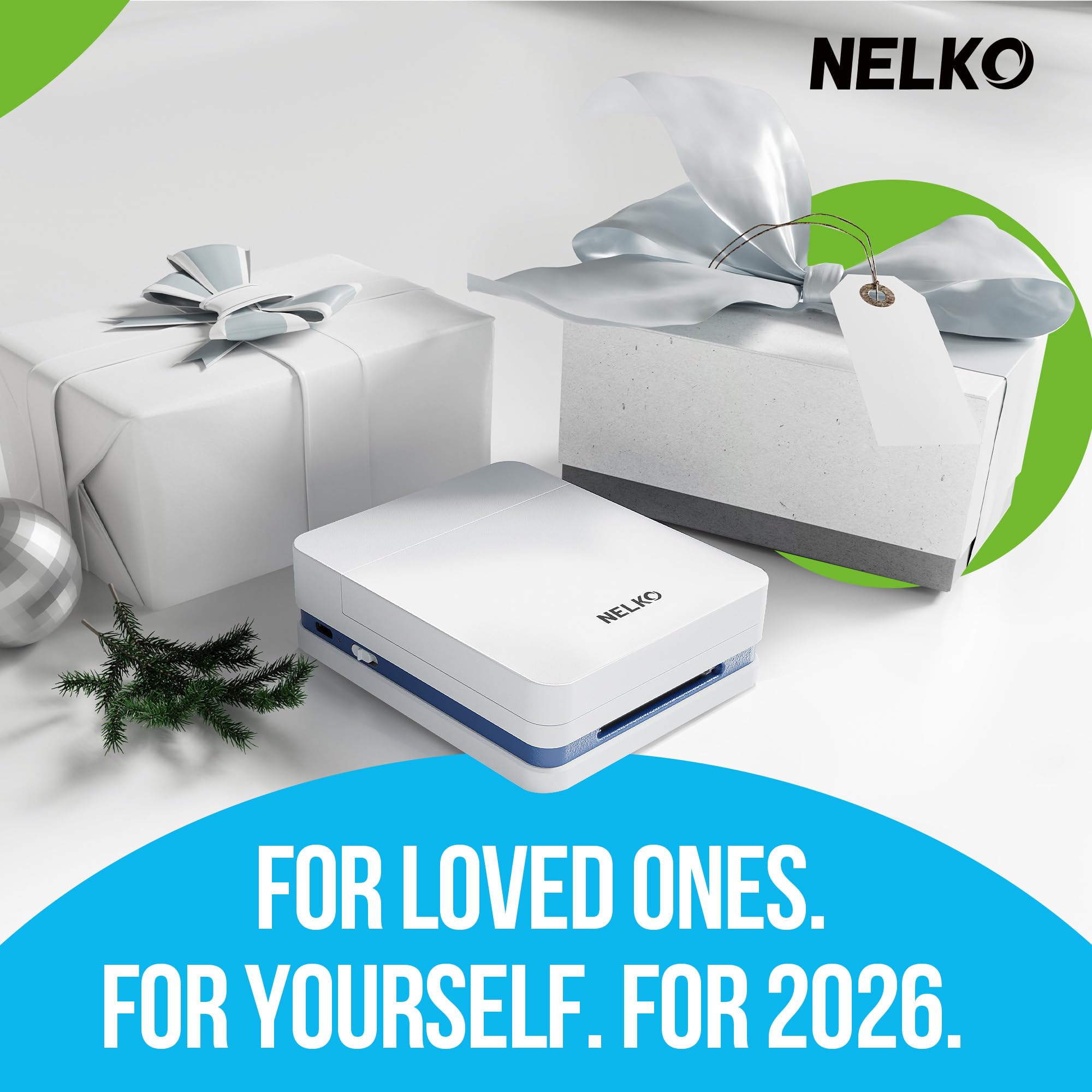 nelko ink cartridge detail showing replaceable cartridge for consistent prints benefit