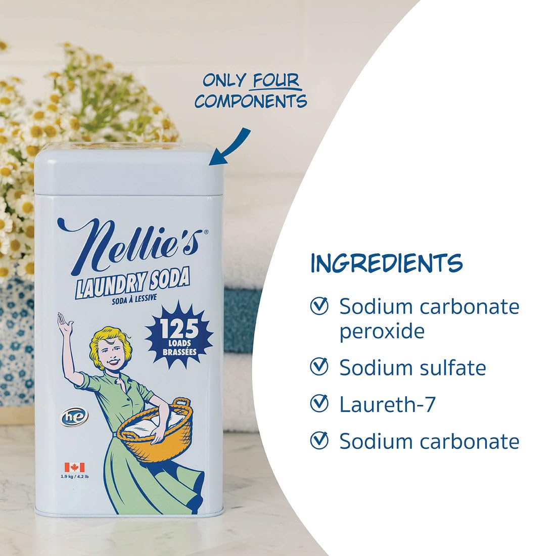 Nellie's measuring tablespoon demonstrating one-tablespoon-per-load savings