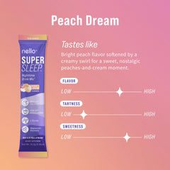Nello Supersleep sobre individual sabor Peach Dream listo para disolver