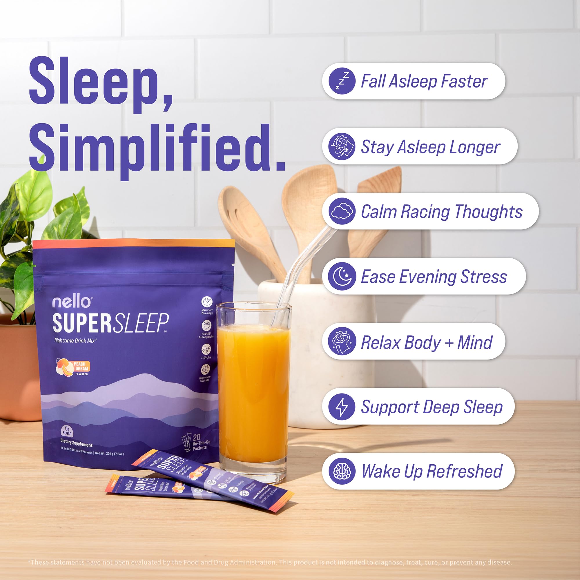 Nello Supersleep polvo detalle que muestra textura fina y mezcla