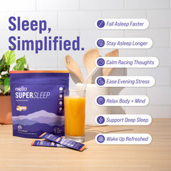 Nello Supersleep polvo detalle que muestra textura fina y mezcla