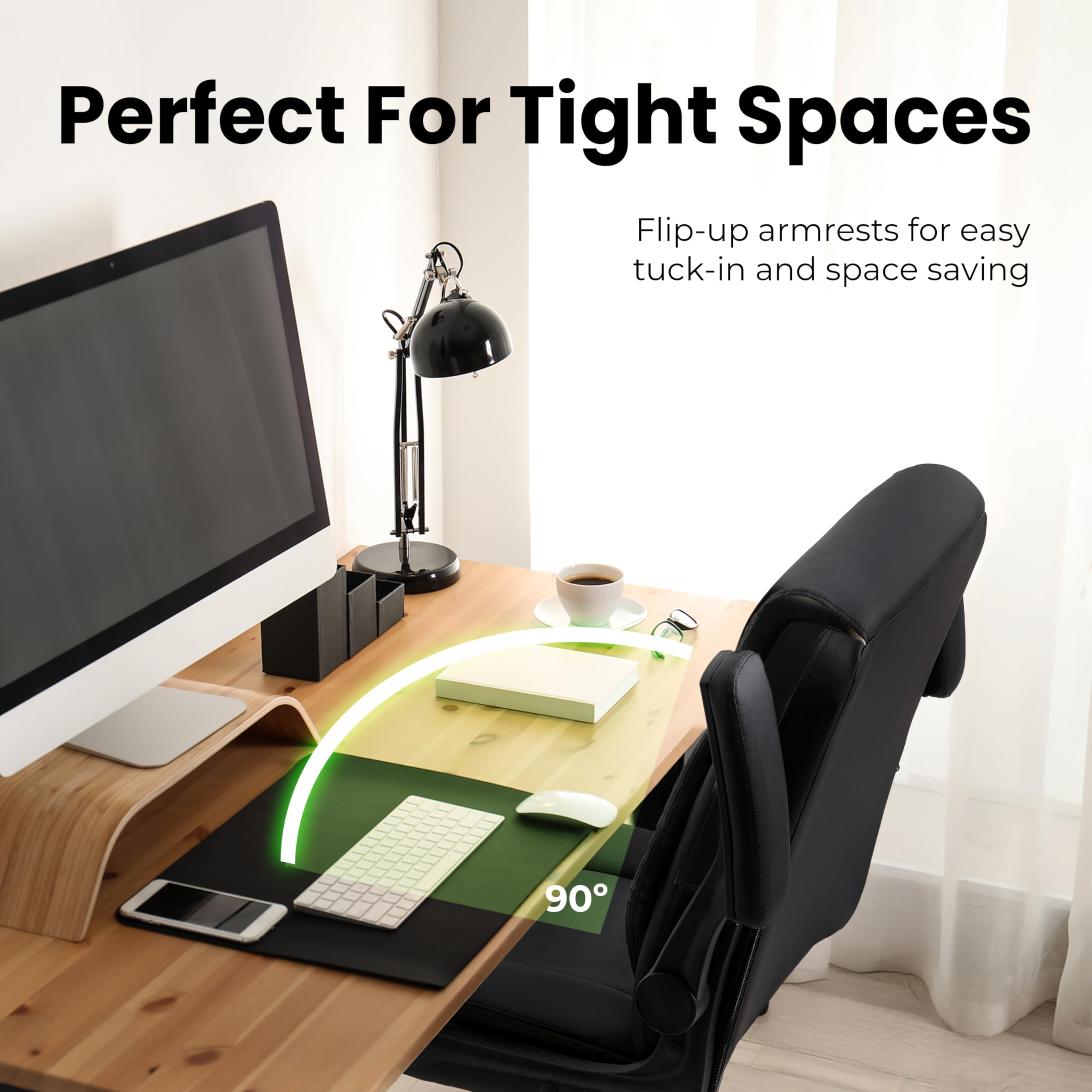 NEO CHAIR sturdy metal base and casters for stable mobility