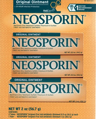 Neosporin front packaging showing tube and benefits for faster wound care