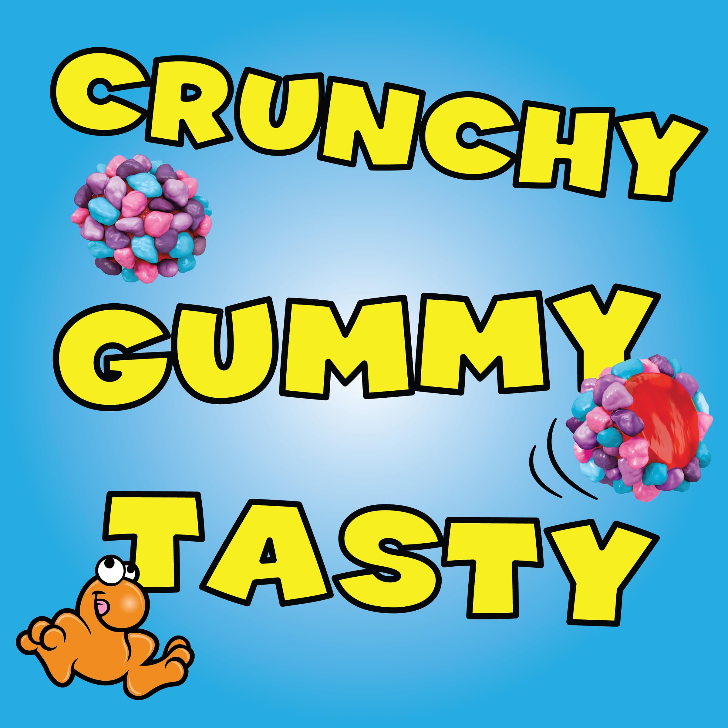 NERDS corte que revela centro gummy frutal jugoso