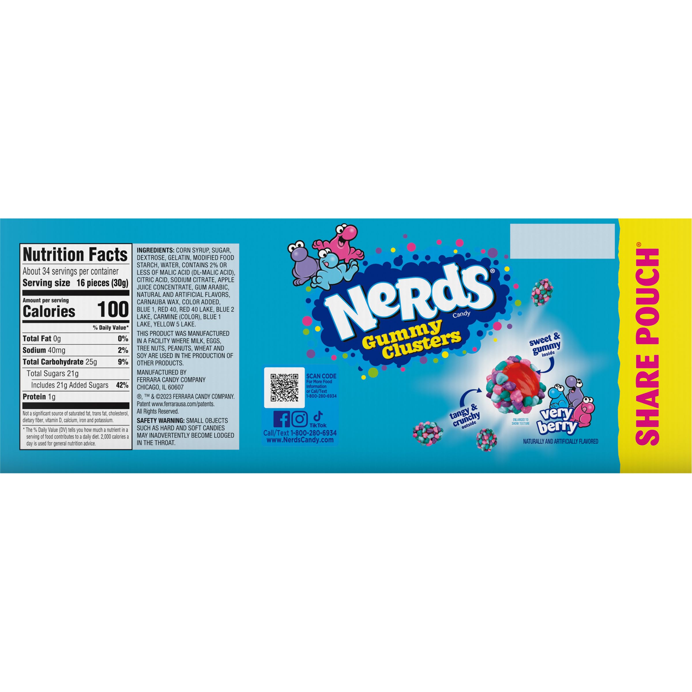 NERDS presentación en mesa de snacks para reuniones sociales