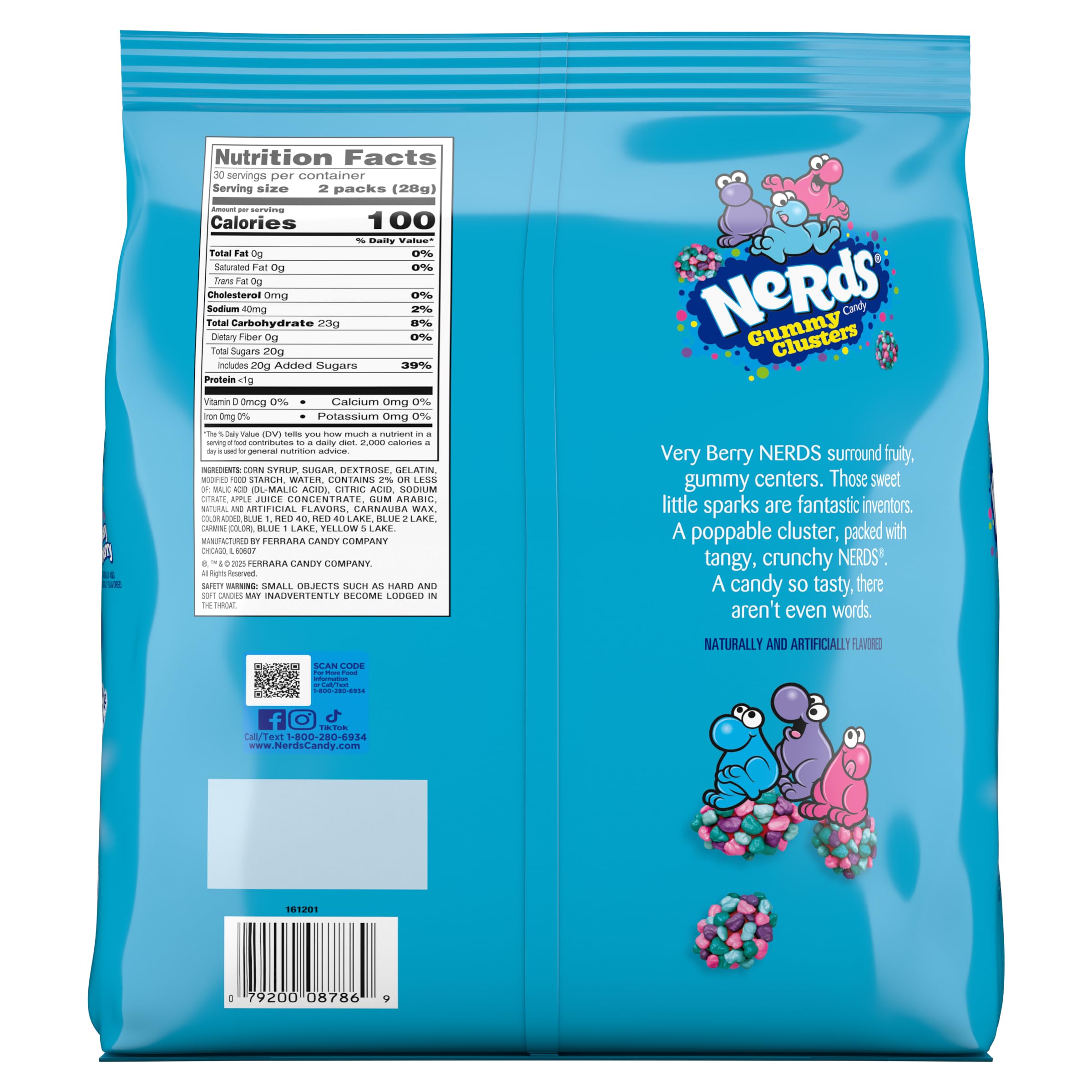 NERDS paquetes alineados como detalle para regalos y bolsitas de fiesta